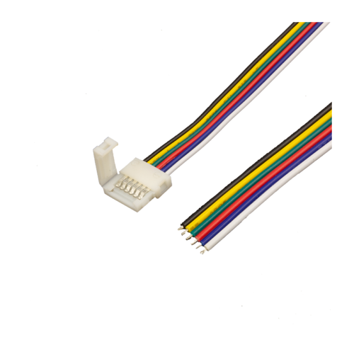 Connector 12mm RGBW Single End With Wire