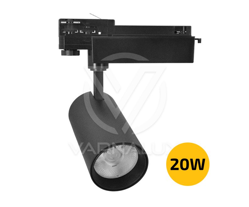 Varnalux LED Railspot Premium 20W met Philips driver en chip, zwart